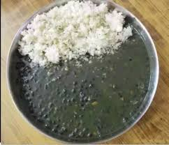 food culture “Traditional Kumaoni Bhatt Ki Chudkani made with black soybeans, a popular Himalayan dish.”